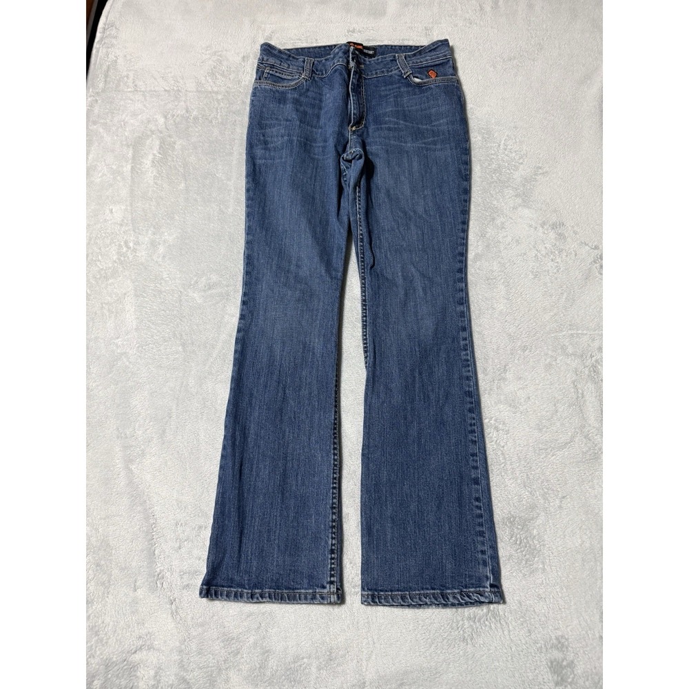 Wrangler FR Jeans Womens 33x31.5 Blue Flame Resistant Bootcut Workwear Denim